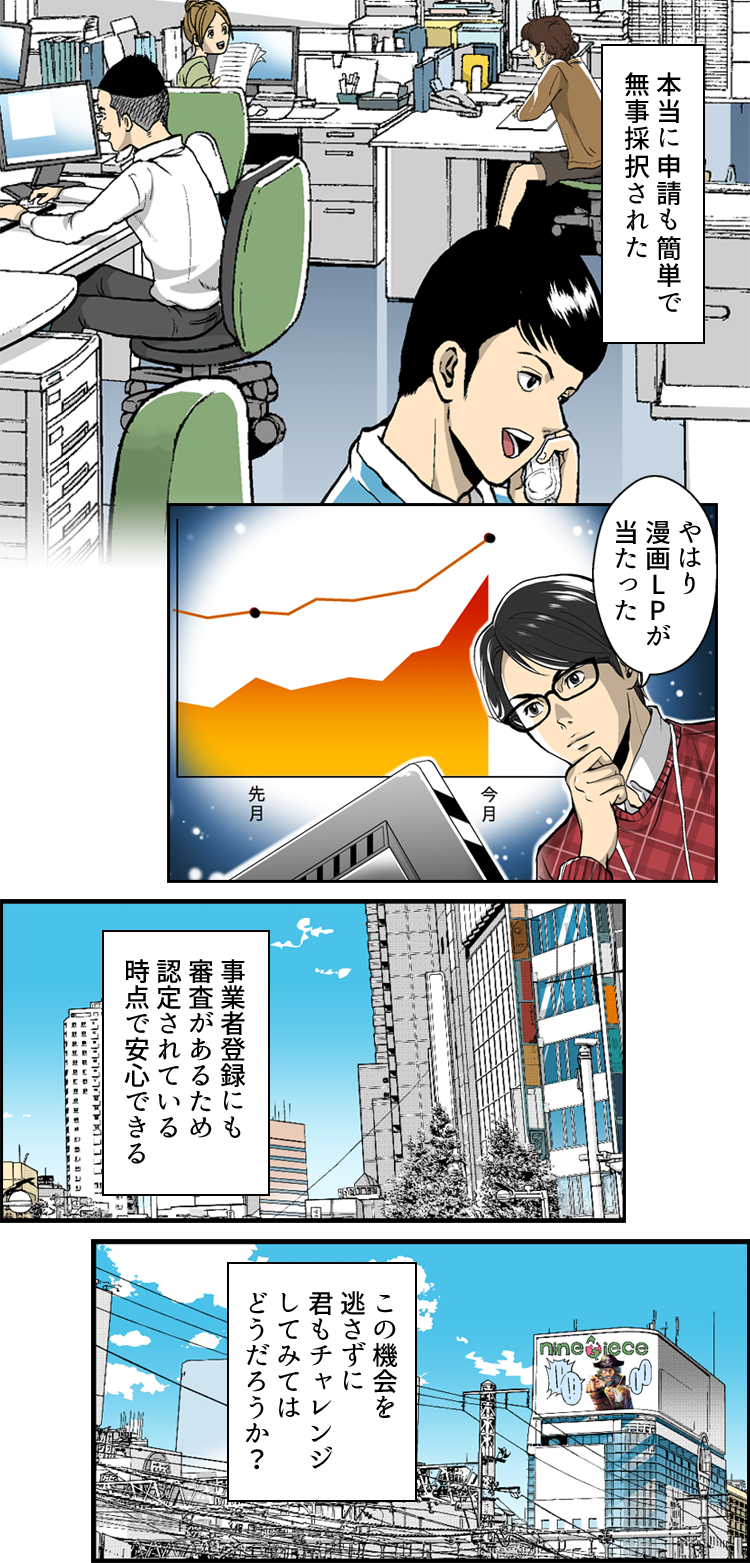 申請まで完全無料 It導入補助金を活用した漫画lp制作